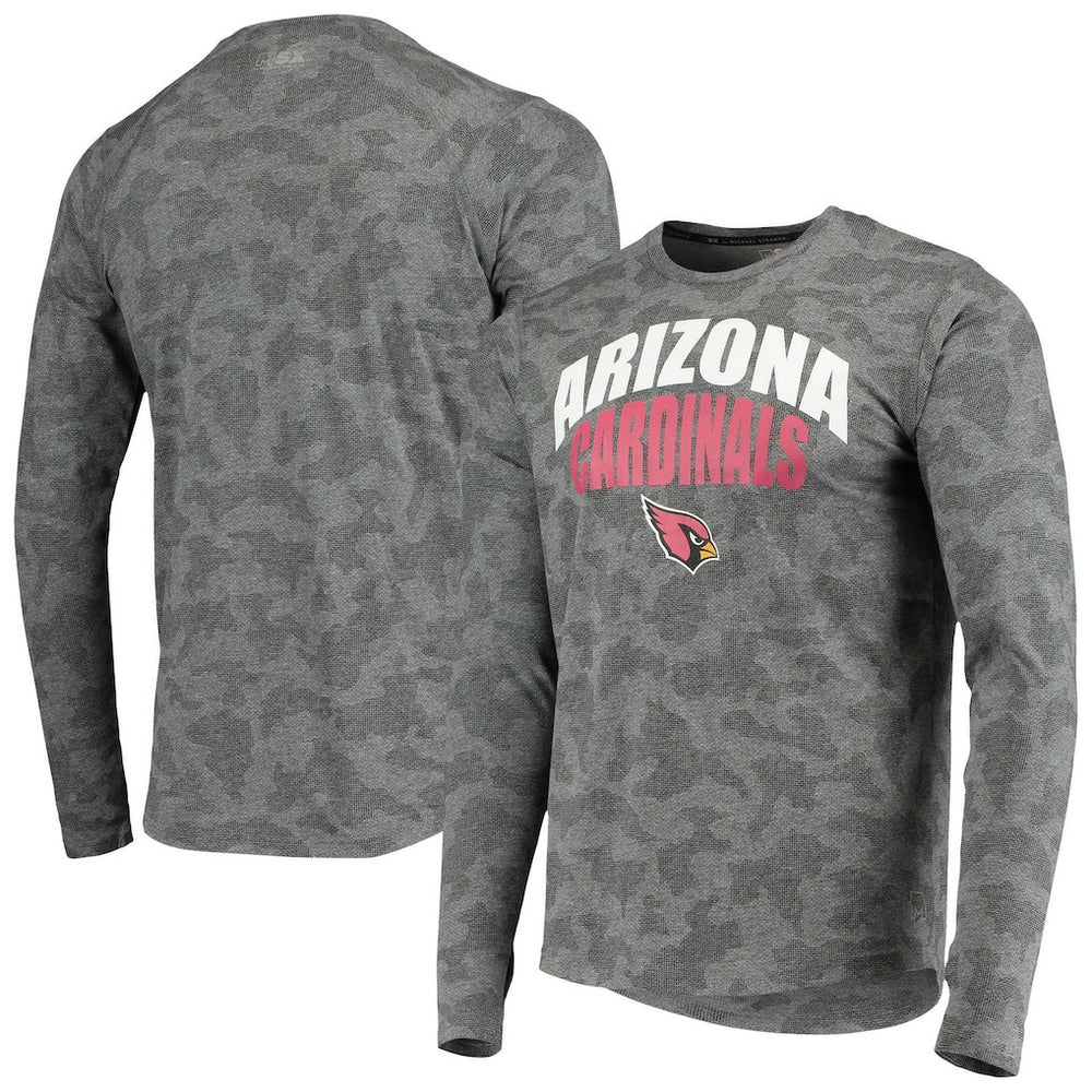 Arizona Cardinals MSX by Michael Strahan Camo Performance Long Sleeve T-Shirt Black | NFL