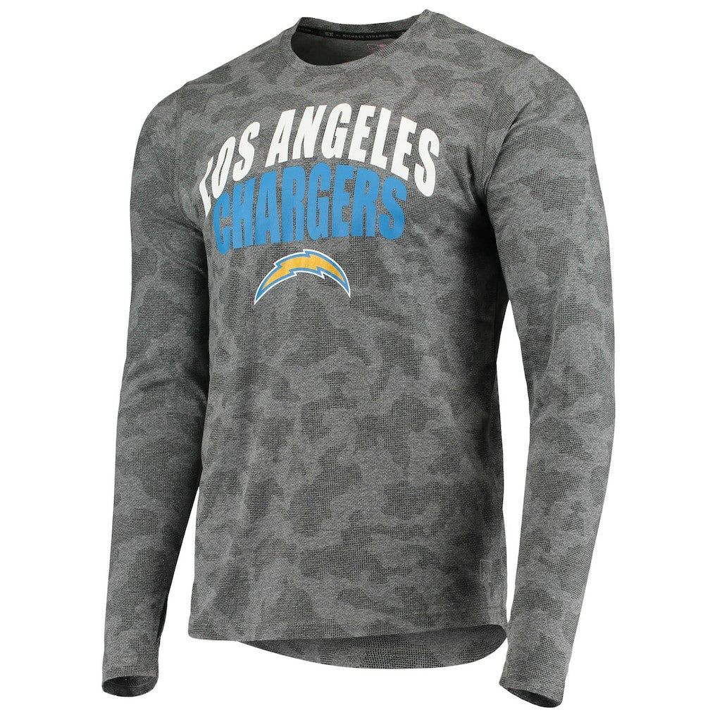 Los Angeles Chargers MSX by Michael Strahan Camo Performance Long Sleeve T-Shirt Black | NFL