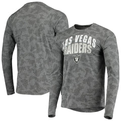 Las Vegas Raiders MSX by Michael Strahan Camo Performance Long Sleeve T-Shirt Black | NFL