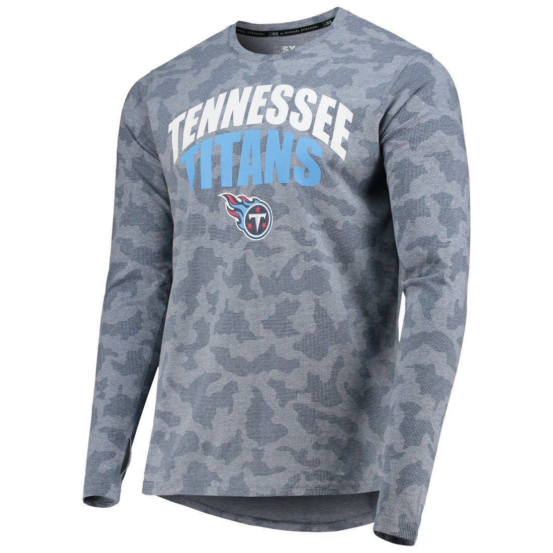 Tennessee Titans MSX by Michael Strahan Camo Long Sleeve T-Shirt Navy | NFL