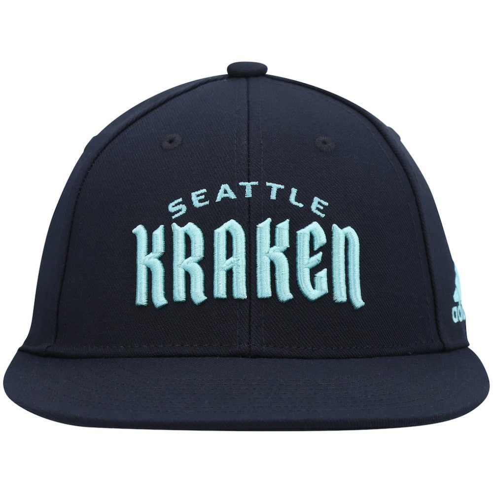 Seattle Kraken adidas Team Snapback Hat - Deep Sea Blue - NHL