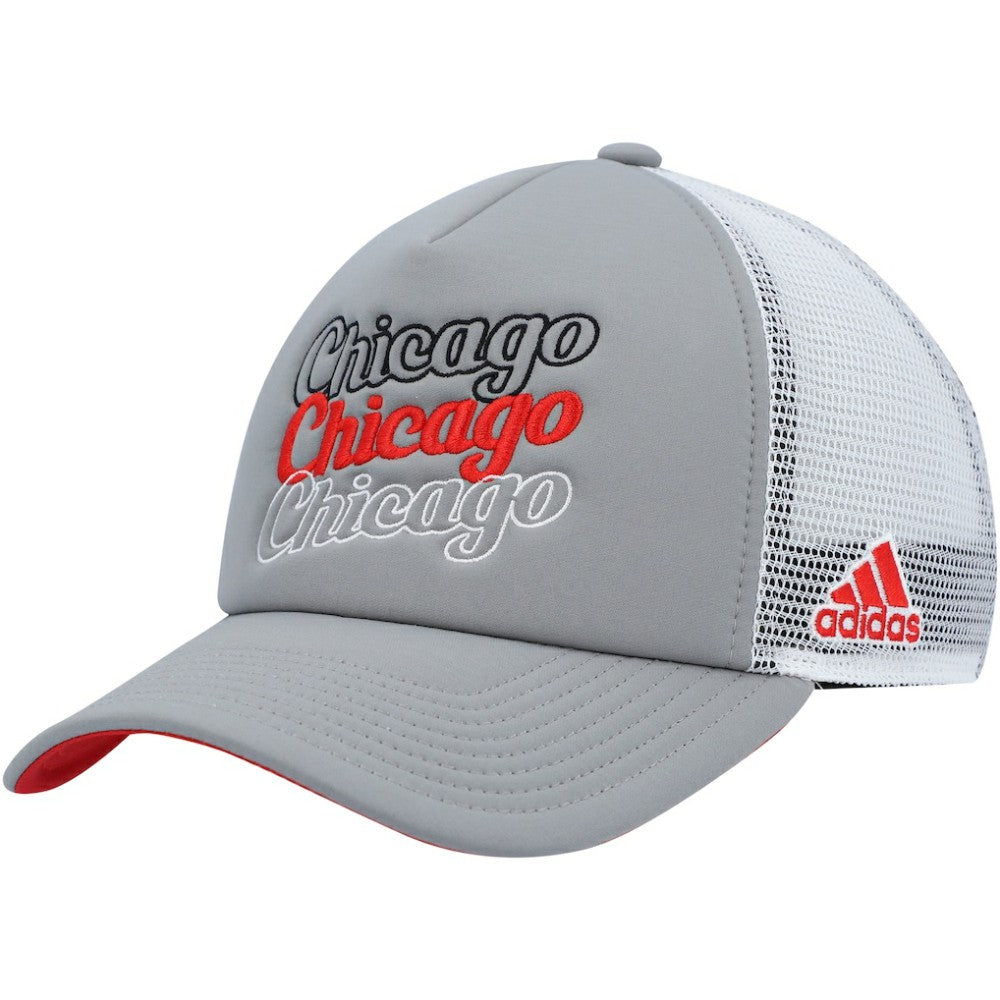 Chicago Blackhawks adidas Women's Foam Trucker Snapback Hat - Gray/White - NHL