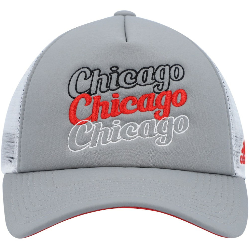 Chicago Blackhawks adidas Women's Foam Trucker Snapback Hat - Gray/White - NHL