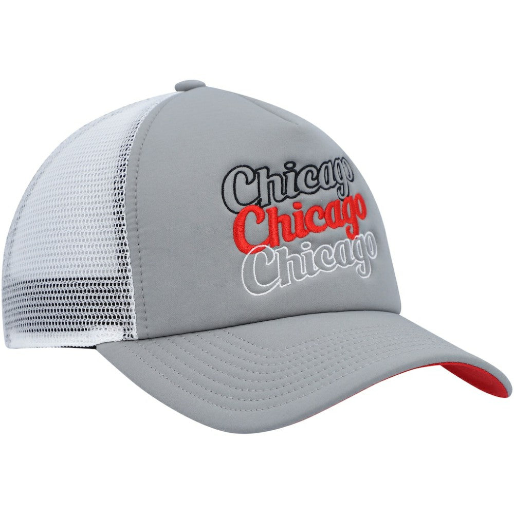 Chicago Blackhawks adidas Women's Foam Trucker Snapback Hat - Gray/White - NHL
