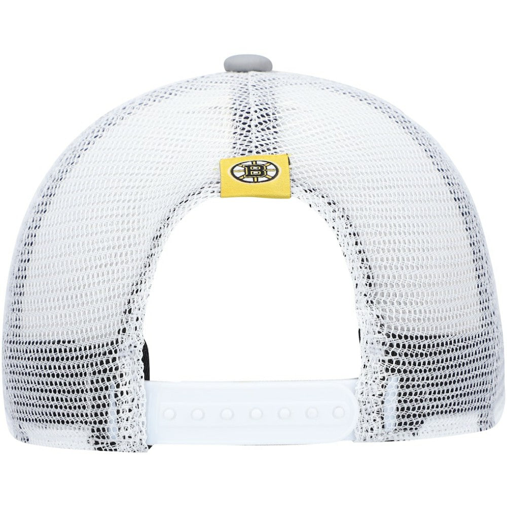 Boston Bruins adidas Women's Foam Trucker Snapback Hat - Gray/White - NHL