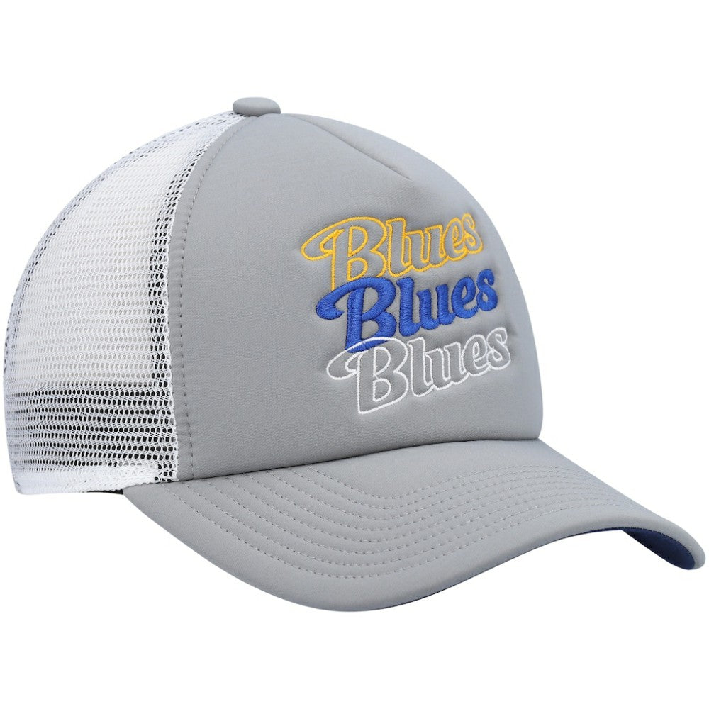 St. Louis Blues adidas Women's Foam Trucker Snapback Hat - Gray/White - NHL
