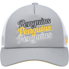 Pittsburgh Penguins adidas Women's Foam Trucker Snapback Hat - Gray/White - NHL