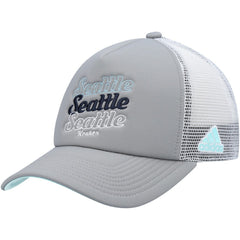 Seattle Kraken adidas Women's Foam Trucker Snapback Hat - Gray/White - NHL
