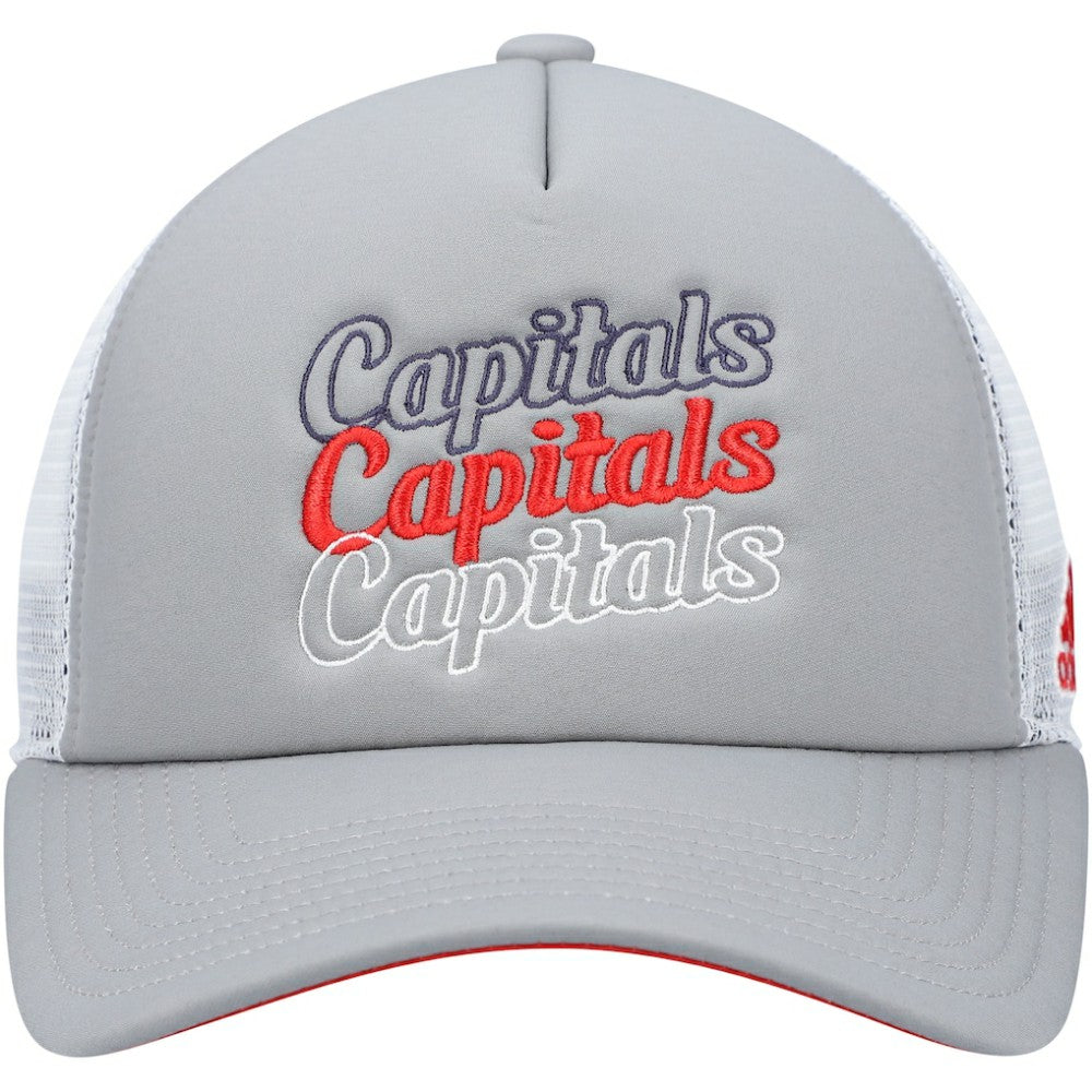 Washington Capitals adidas Women's Foam Trucker Snapback Hat - Gray/White - NHL