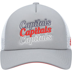 Washington Capitals adidas Women's Foam Trucker Snapback Hat - Gray/White - NHL