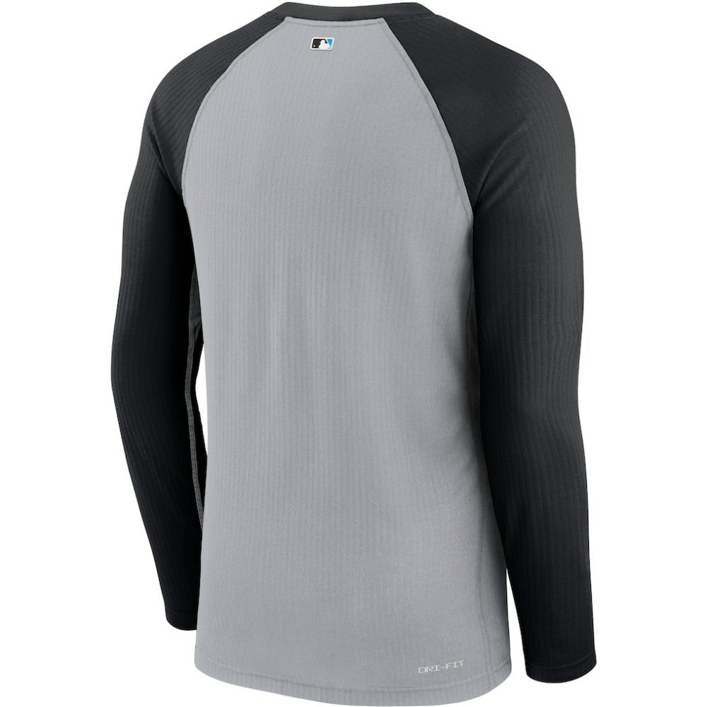 Miami Marlins Nike Game Authentic Collection Performance Raglan Long Sleeve T-Shirt - MLB