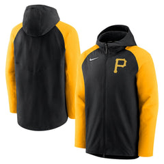 Pittsburgh Pirates Nike Authentic Collection Performance Raglan Full-Zip Hoodie - MLB