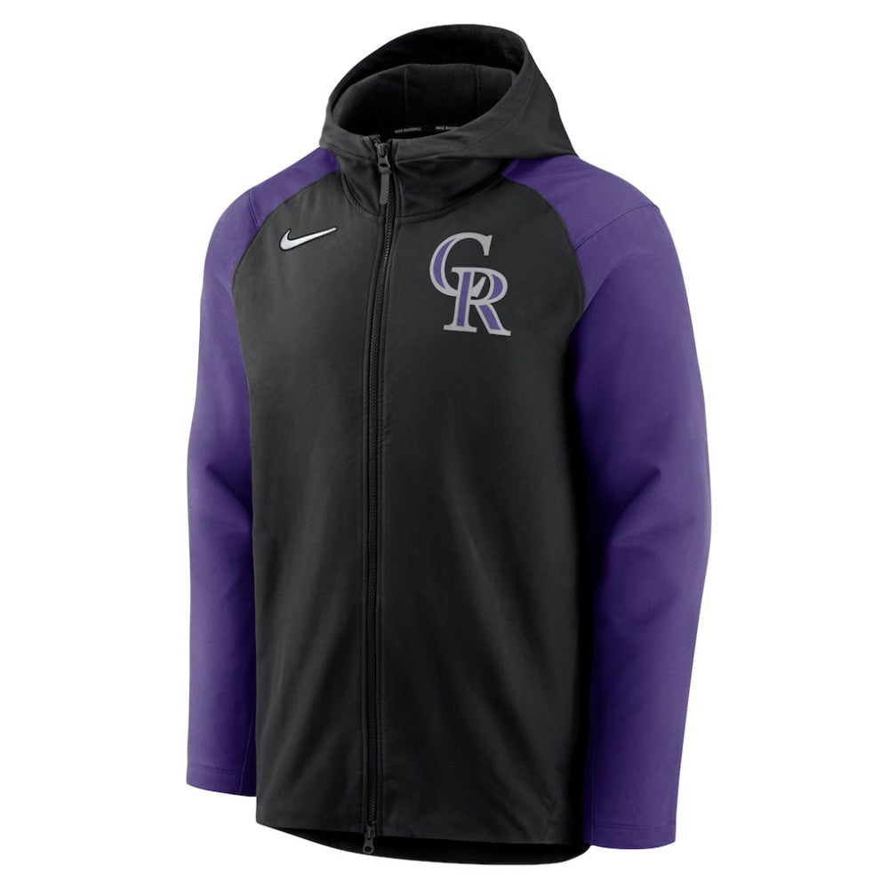 Colorado Rockies Nike Authentic Collection Performance Raglan Full-Zip Hoodie - MLB