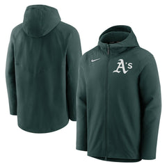 Athletics Nike Authentic Collection Performance Raglan Full-Zip Hoodie - MLB