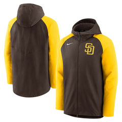 San Diego Padres Nike Authentic Collection Performance Raglan Full-Zip Hoodie - MLB