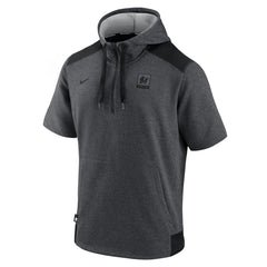 Miami Marlins Nike Authentic Collection Dry Flux Performance Quarter-Zip Short Sleeve Hoodie - MLB