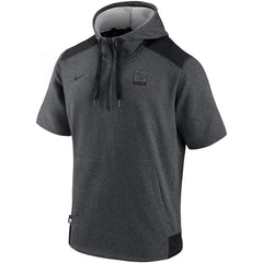 Milwaukee Brewers Nike Authentic Collection Dry Flux Performance Quarter-Zip Short Sleeve Hoodie - MLB