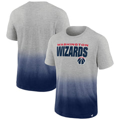 Washington Wizards Board Crasher Dip-Dye T-Shirt Heathered Gray/Navy - NBA