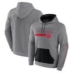 Toronto Raptors Off The Bench Color Block Pullover Hoodie Heathered Gray - NBA