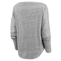 Los Angeles Lakers Women's Nostalgia Off-The-Shoulder Long Sleeve T-Shirt Heathered Gray - NBA