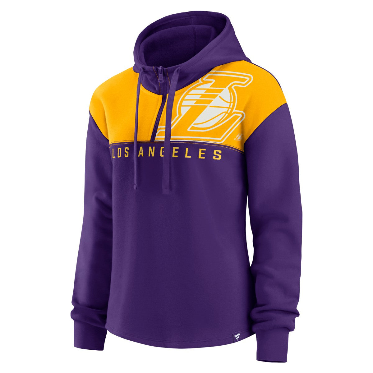 Los Angeles Lakers Women's Overslide Quarter-Zip Fleece Hoodie Purple - NBA