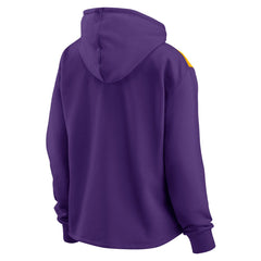 Los Angeles Lakers Women's Overslide Quarter-Zip Fleece Hoodie Purple - NBA