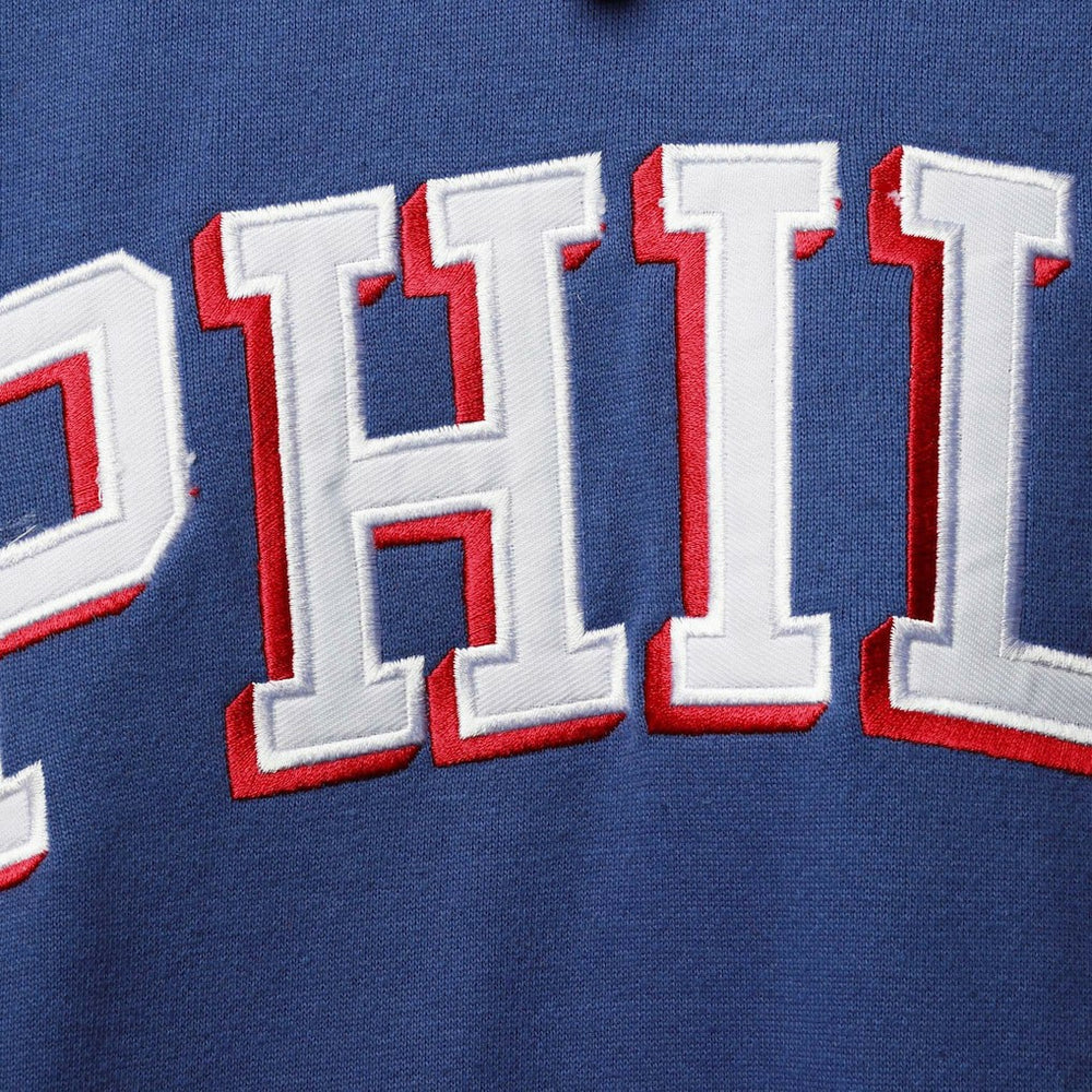 Philadelphia 76ers Big & Tall Double Contrast Pullover Hoodie Royal/Red - NBA