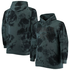 Brooklyn Nets Big & Tall Wordmark Cloud Dye Pullover Hoodie Black - NBA