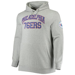 Philadelphia 76ers Hardwood Classics Big & Tall Throwback Pullover Hoodie Heathered Gray - NBA