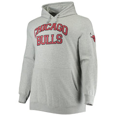 Chicago Bulls Hardwood Classics Big & Tall Throwback Pullover Hoodie Heathered Gray - NBA