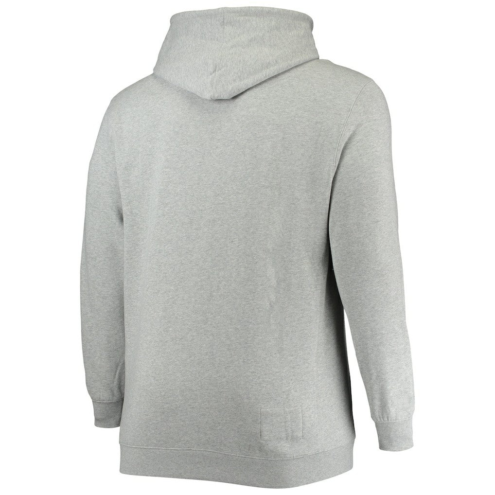 Chicago Bulls Hardwood Classics Big & Tall Throwback Pullover Hoodie Heathered Gray - NBA