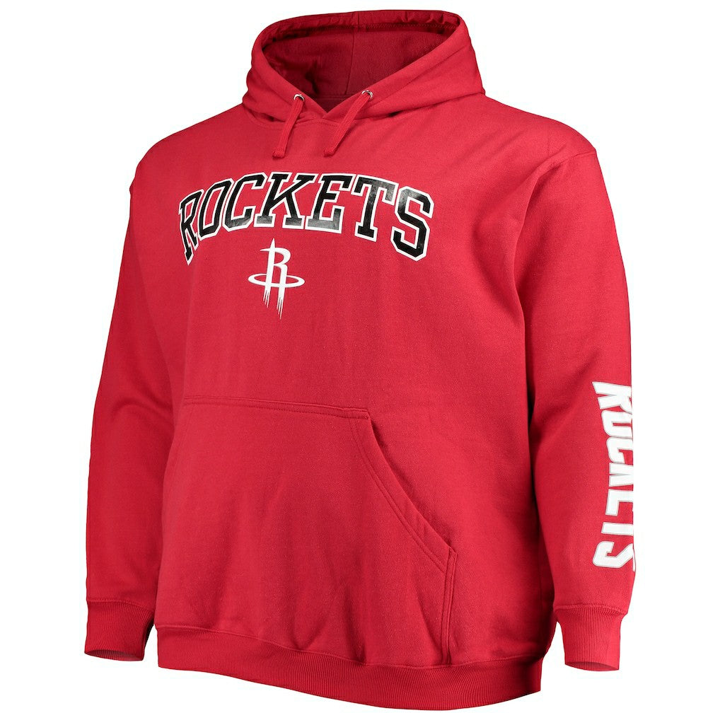 Houston Rockets Big & Tall Team Wordmark Pullover Hoodie Red - NBA