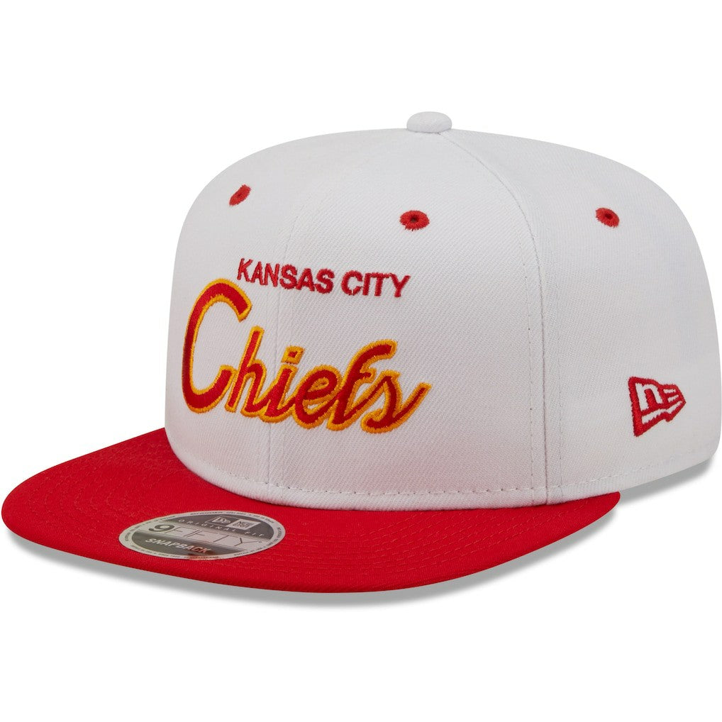 Kansas City Chiefs New Era Sparky Original 9FIFTY Snapback Hat White/Red | NFL