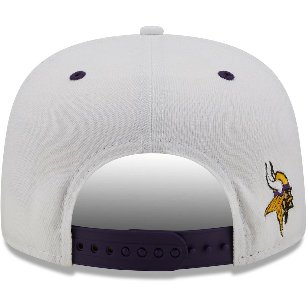 Minnesota Vikings New Era Sparky Original 9FIFTY Snapback Hat White/Purple | NFL