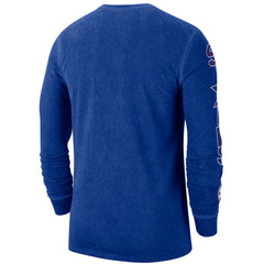 Philadelphia 76ers Courtside Retro Elevated Long Sleeve T-Shirt Royal - NBA
