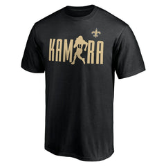 Alvin Kamara New Orleans Saints Checkdown T-Shirt Black | NFL