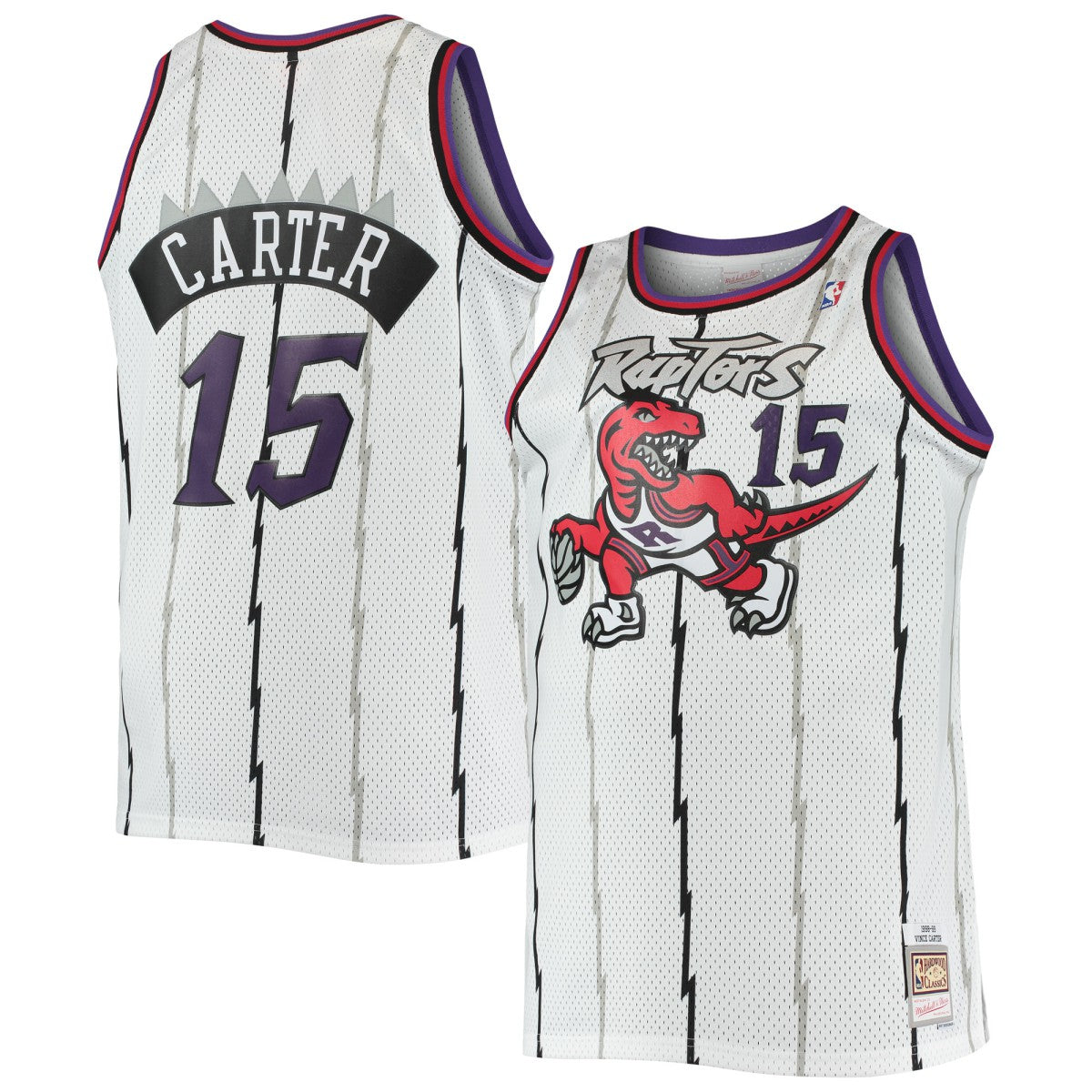 Vince Carter Toronto Raptors 1998/99 Big & Tall Hardwood Classics Swingman Jersey White - NBA