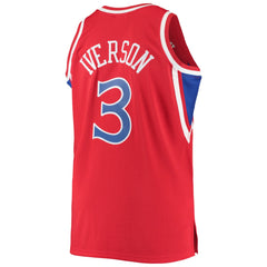 Allen Iverson Philadelphia 76ers 1996/97 Big & Tall Hardwood Classics Swingman Jersey Red - NBA