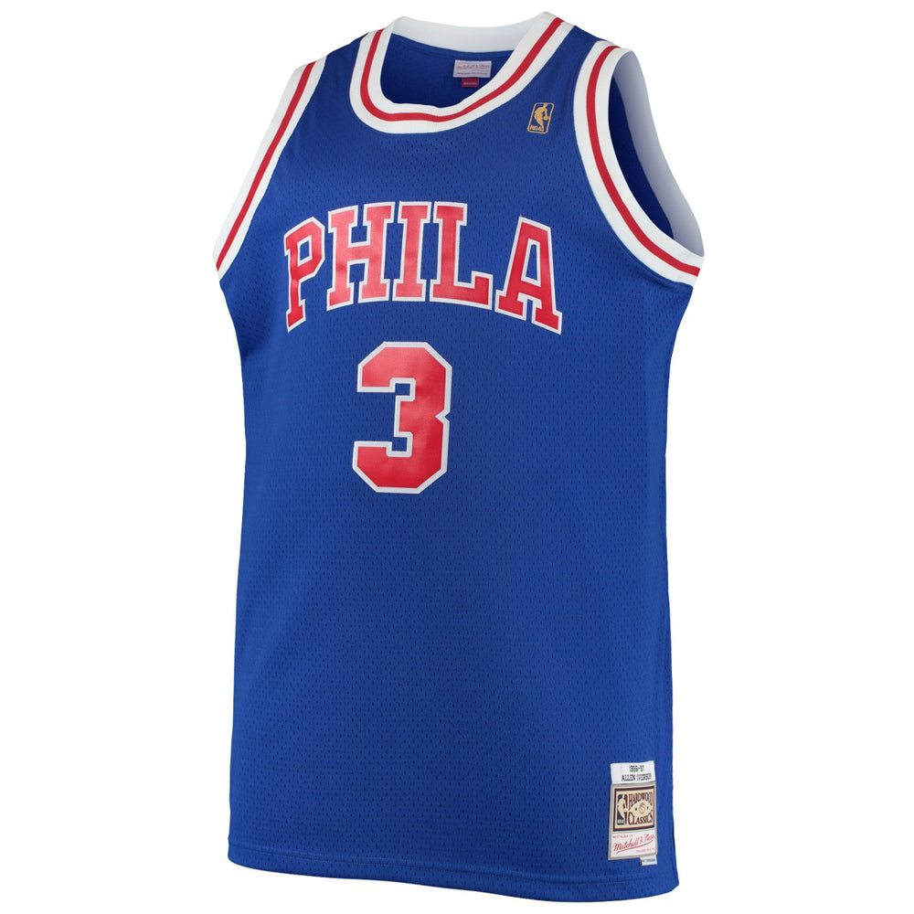 Allen Iverson Philadelphia 76ers 1996/97 Big & Tall Hardwood Classics Swingman Jersey Royal - NBA