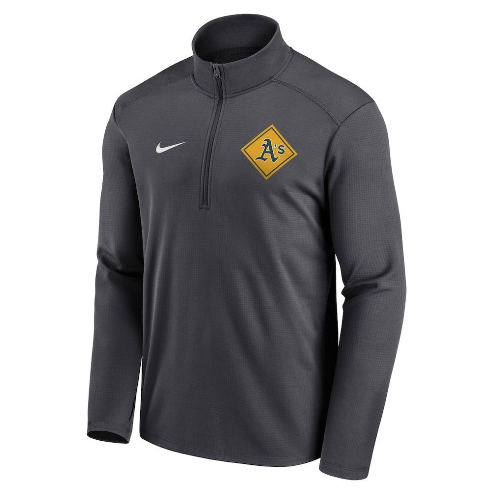 Athletics Nike Diamond Icon Pacer Performance Quarter-Zip Windbreaker Top - MLB
