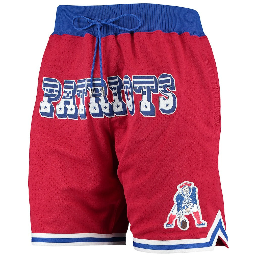 New England Patriots Just Don Gold Rush Shorts Red | Mitchell & Ness