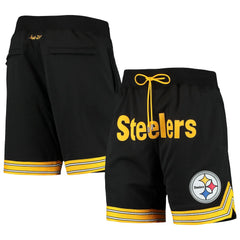 Pittsburgh Steelers Just Don Gold Rush Shorts Black | Mitchell & Ness