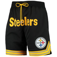 Pittsburgh Steelers Just Don Gold Rush Shorts Black | Mitchell & Ness