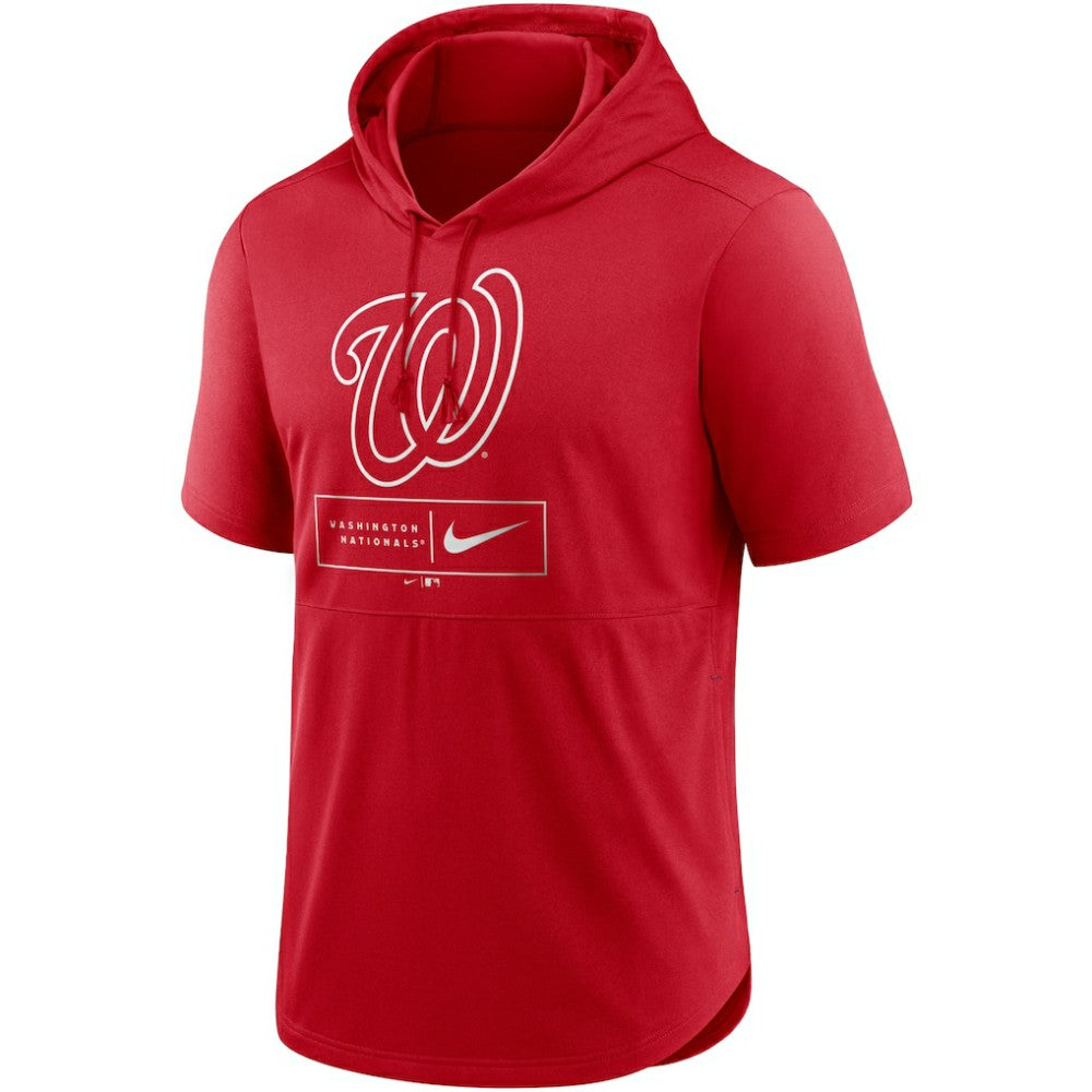Washington Nationals Nike Lockup Performance Short Sleeve Lightweight Hooded Top - MLB