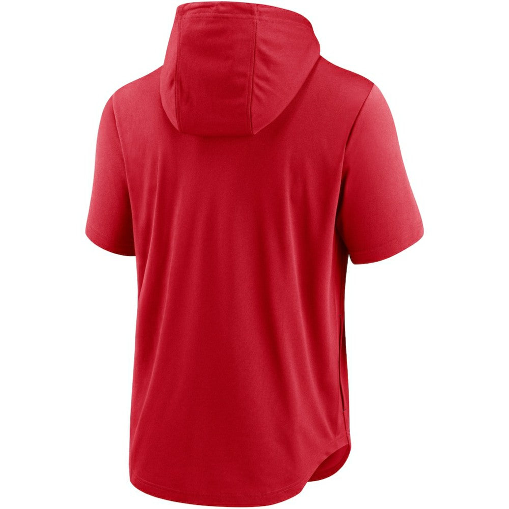 Washington Nationals Nike Lockup Performance Short Sleeve Lightweight Hooded Top - MLB