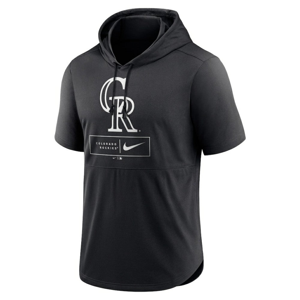 Colorado Rockies Nike Lockup Performance Short Sleeve Lightweight Hooded Top - MLB