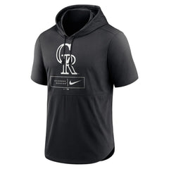 Colorado Rockies Nike Lockup Performance Short Sleeve Lightweight Hooded Top - MLB