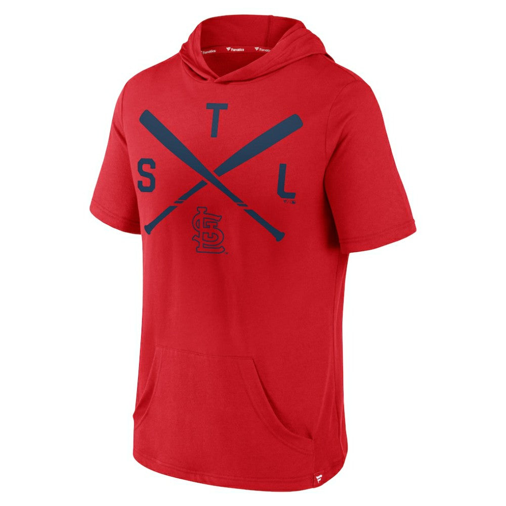 St. Louis Cardinals Fanatics Iconic Rebel Short Sleeve Hooded Top - MLB
