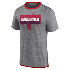 St. Louis Cardinals Fanatics Iconic Team Element Speckled Ringer T-Shirt - MLB