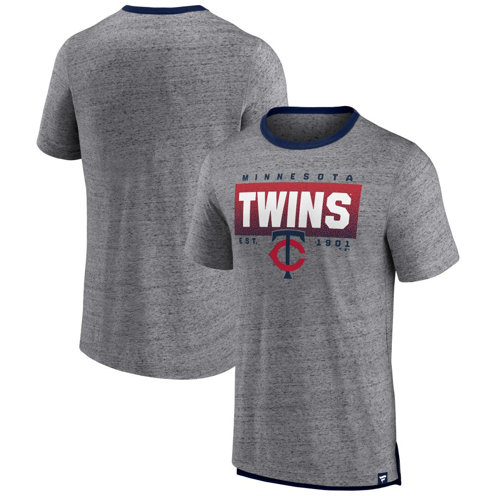 Minnesota Twins Fanatics Iconic Team Element Speckled Ringer T-Shirt - MLB